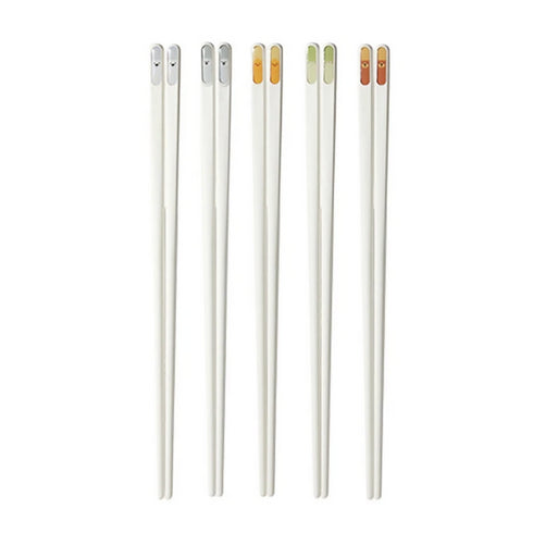 ECOCO -Anti slip alloy chopsticks -cartoon style 10 piece